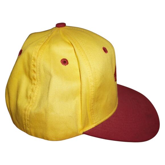 Vintage Iowa State Cyclones Snapback Hat Yellow Red Cardinal Logo 90s Eclipse - Picture 3 of 6